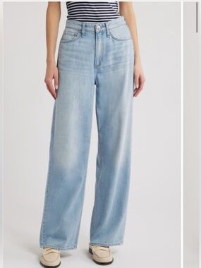 Rag & Bone Logan Low-Rise Wide Leg Featherweight Jeans in Blossom Size 28